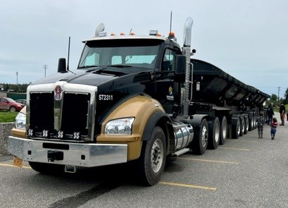 Photo of a very long ore truck